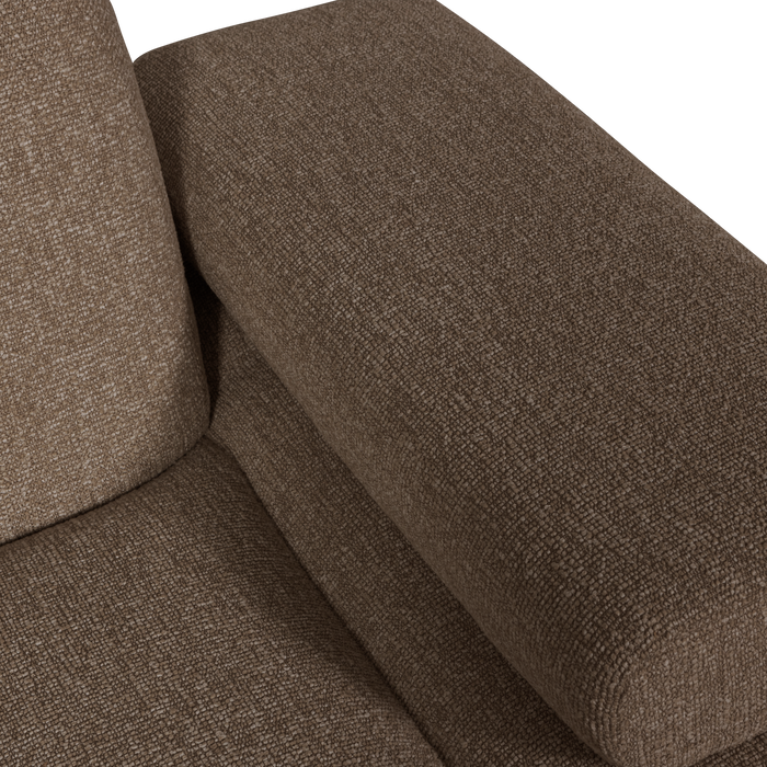 WOOOD Mojo 1-Zits Bank Met Arm Rechts - Bouclé - Bruin - 74x120x97