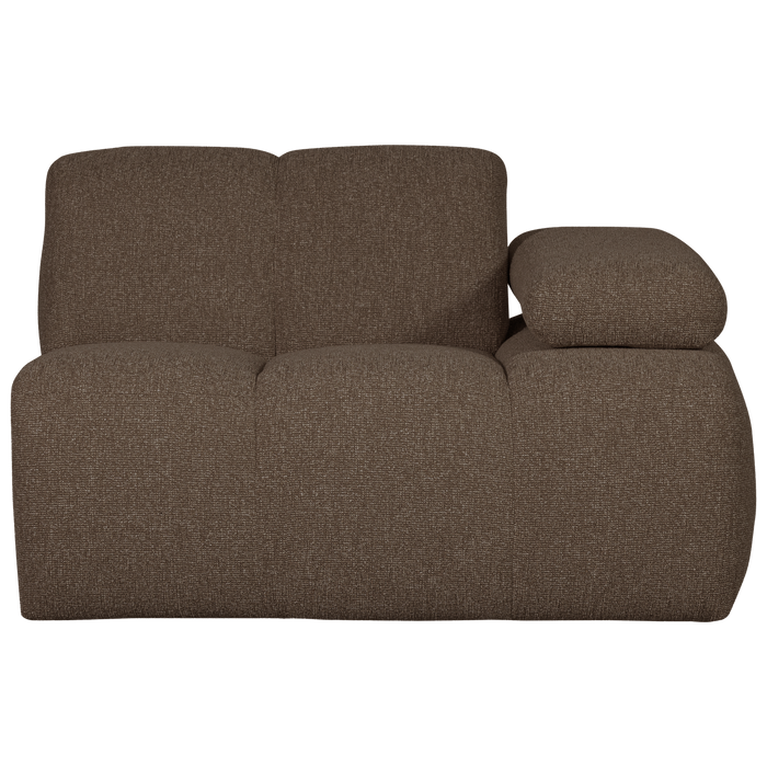 WOOOD Mojo 1-Zits Bank Met Arm Rechts - Bouclé - Bruin - 74x120x97