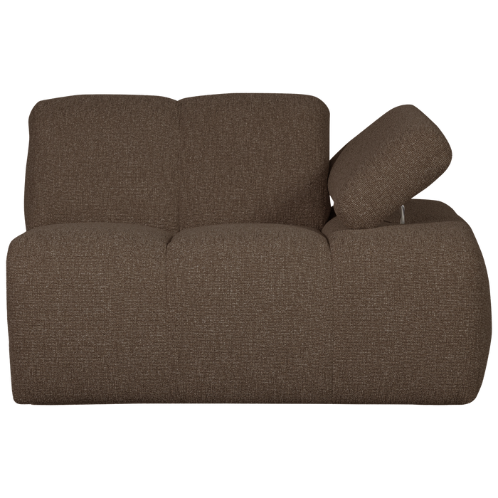 WOOOD Mojo 1-Zits Bank Met Arm Rechts - Bouclé - Bruin - 74x120x97