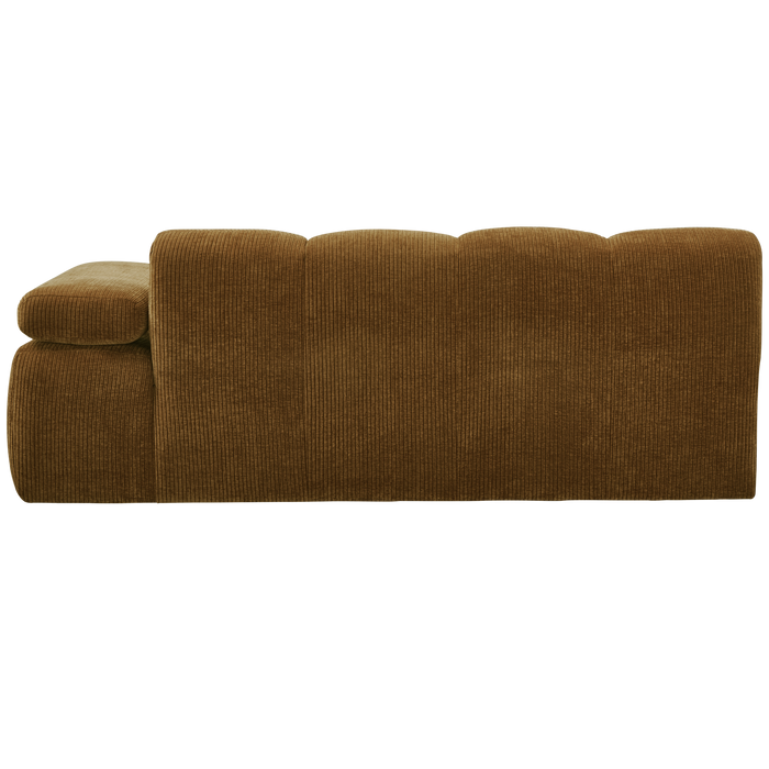 WOOOD Mojo 2-Zits Bank Met Arm Rechts - Ribstof - Geel - 74x200x97