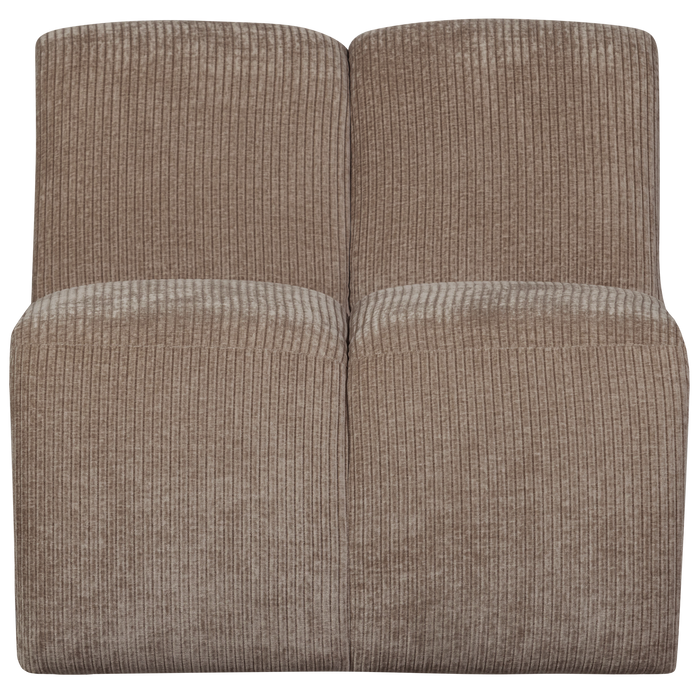 WOOOD Mojo 1-Zits Bank - Ribstof - Donker Zand - 74x80x97