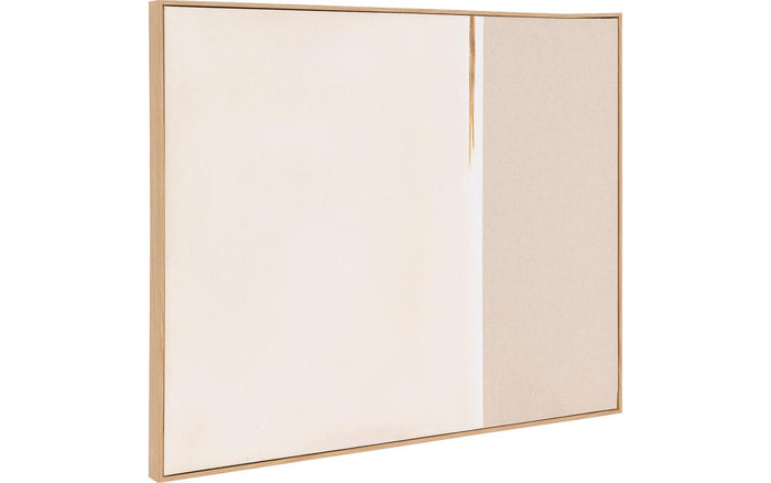 Kave Home - Abstract schilderij op linnen Salin met horizontale streep