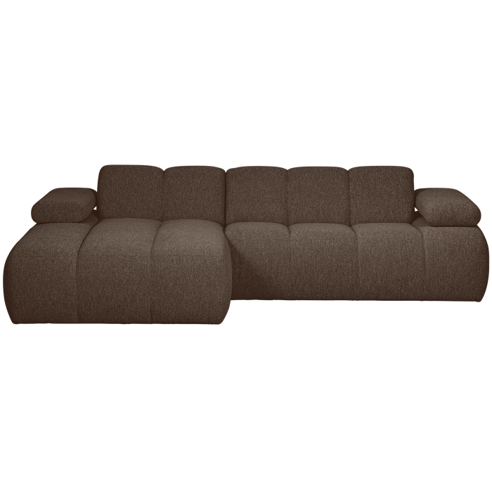 WOOOD Mojo Chaise Longue Bank Links - Bouclé - Bruin Melange