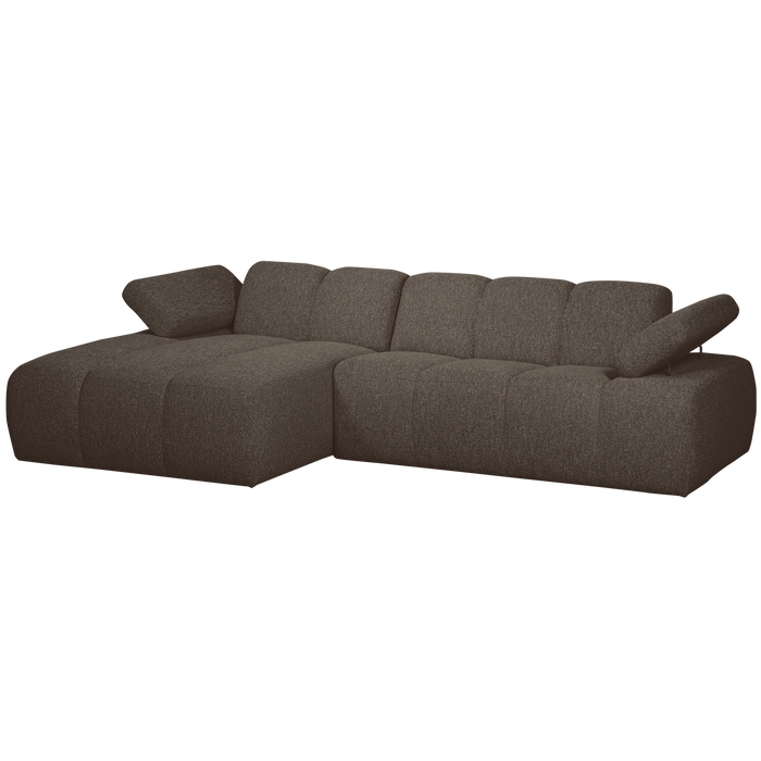 WOOOD Mojo Chaise Longue Bank Links - Bouclé - Bruin Melange