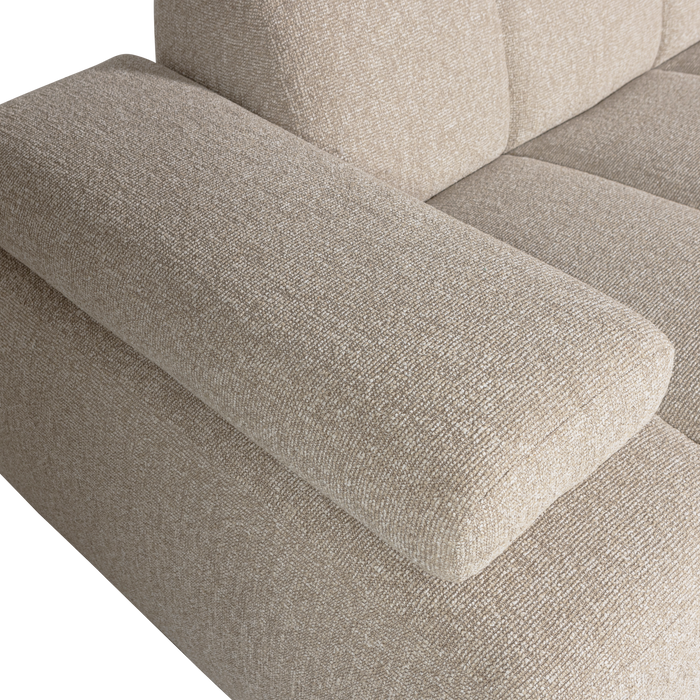 WOOOD Mojo Chaise Longue Bank Rechts - Bouclé - Beige Melange