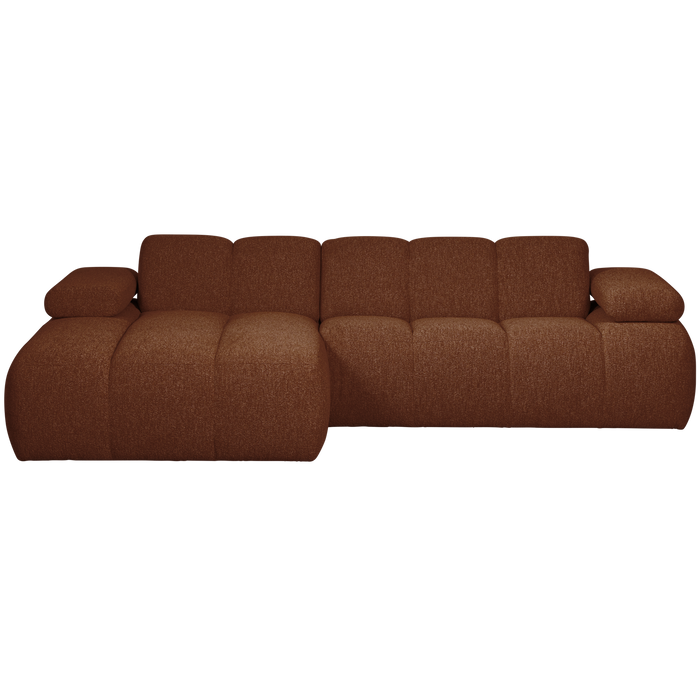 WOOOD Mojo Chaise Longue Bank Links - Bouclé - Roest Bruin Melange