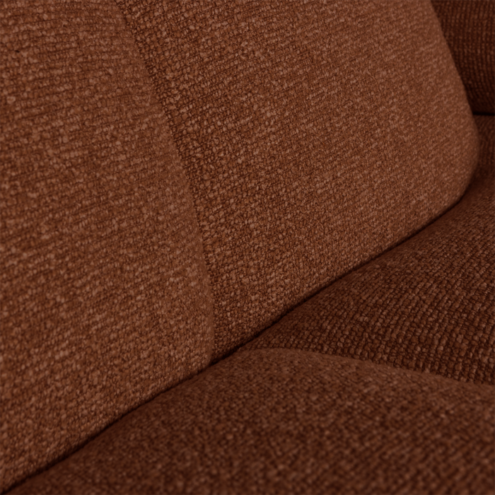 WOOOD Mojo Chaise Longue Bank Links - Bouclé - Roest Bruin Melange