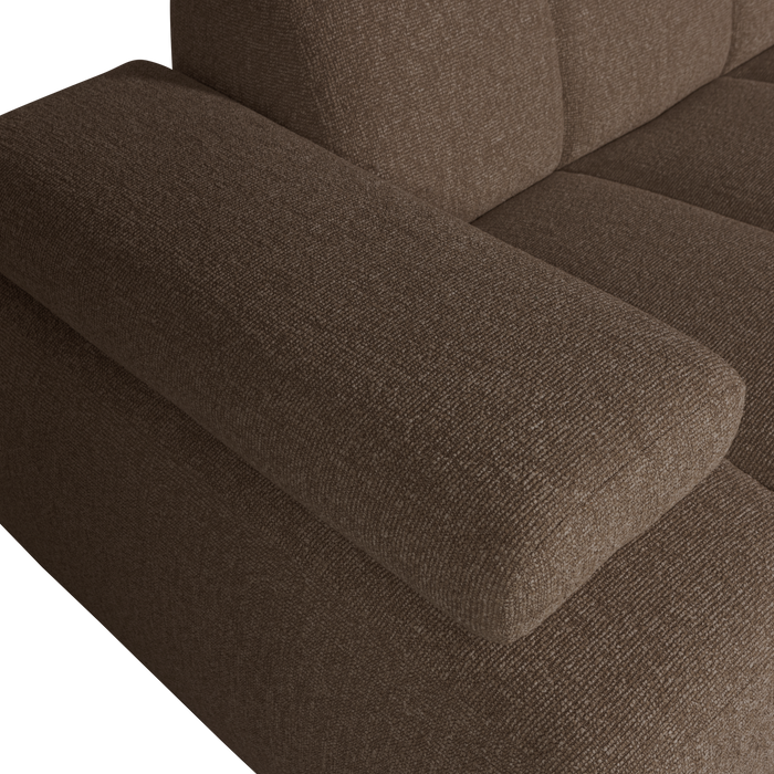 WOOOD Mojo Chaise Longue Bank Rechts - Bouclé - Bruin Melange