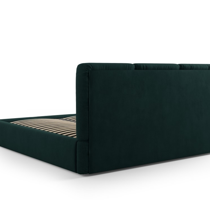 Windsor & Co Horizon Bedframe met Opbergvak - 180 x 200 cm - Chenille - Flessengroen