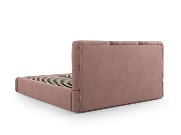 Windsor & Co Horizon Bedframe met Opbergvak - 200 x 200 cm - Chenille - Roze