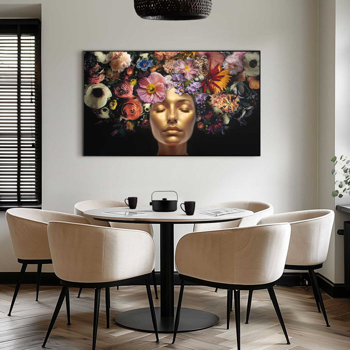 Reinders - Serene Golden - Baklijst Schilderij 118x70cm Zwart