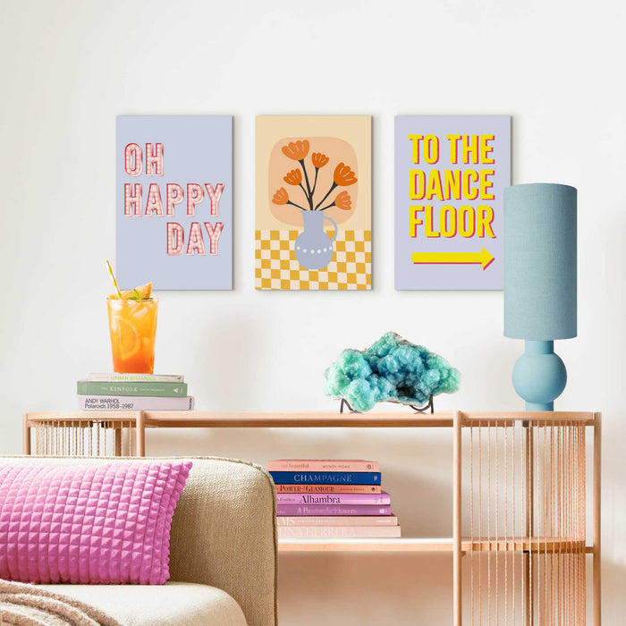 Reinders - Happy Dances - Canvas Schilderijen set 3x 30x20cm