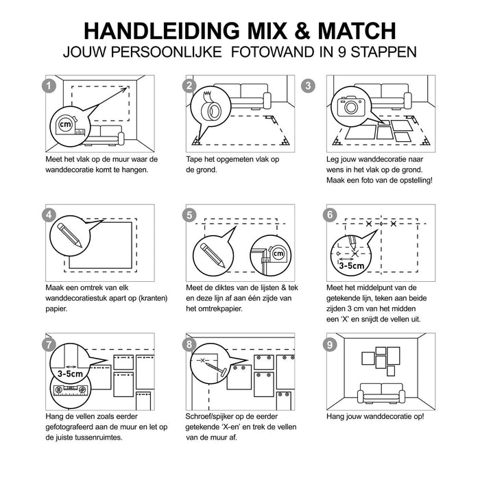 Reinders - Happy Dances - Canvas Schilderijen set 3x 30x20cm