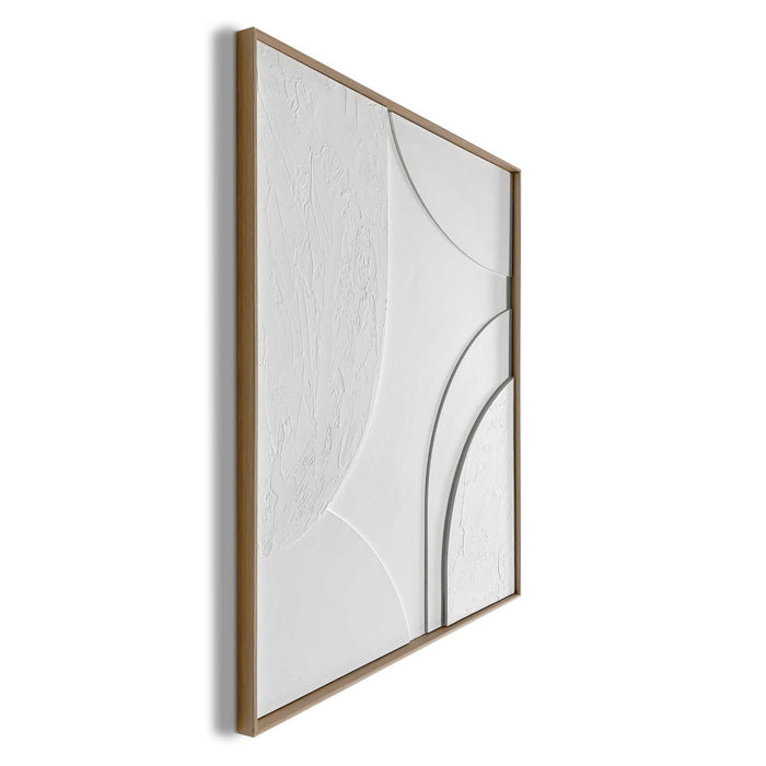 Reinders - Terrace Relief Art Schilderij - 70 x 50 cm - Wit