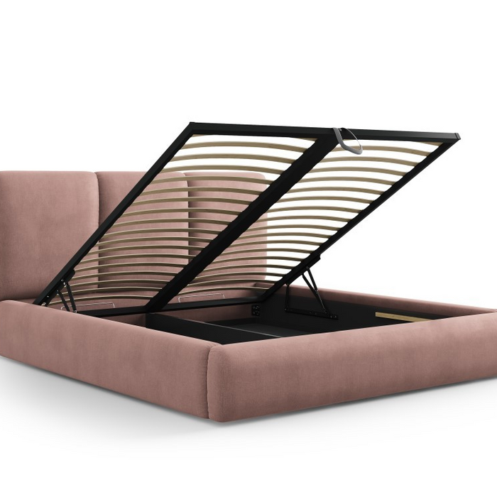 Windsor & Co Horizon Bedframe met Opbergvak - 140 x 200 cm - Chenille - Roze