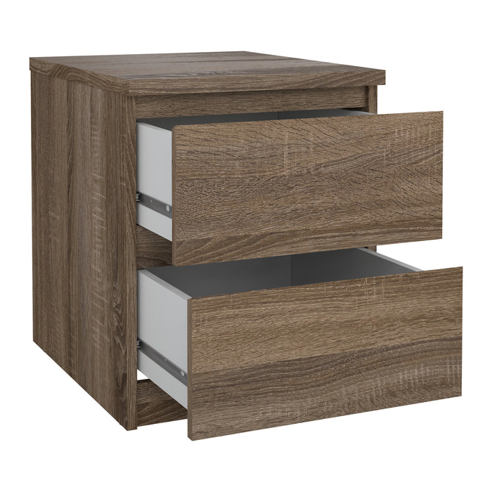 by fonQ basic Slide Nachtkastje - 2 lades - Donkerbruin