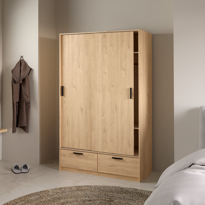 by fonQ basic Slim Kledingkast - B 121,2 - Eiken