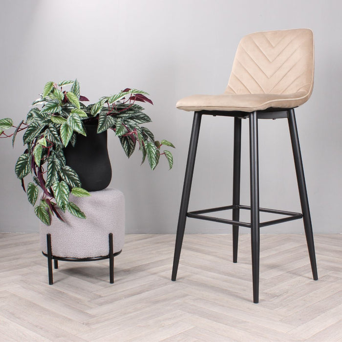 DS4U Gaby barkruk velvet 75 cm 2.0 - champagne