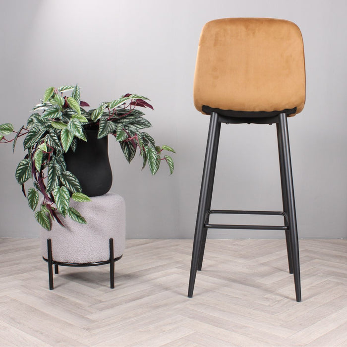 DS4U Gaby barkruk velvet 75 cm 2.0 - goud