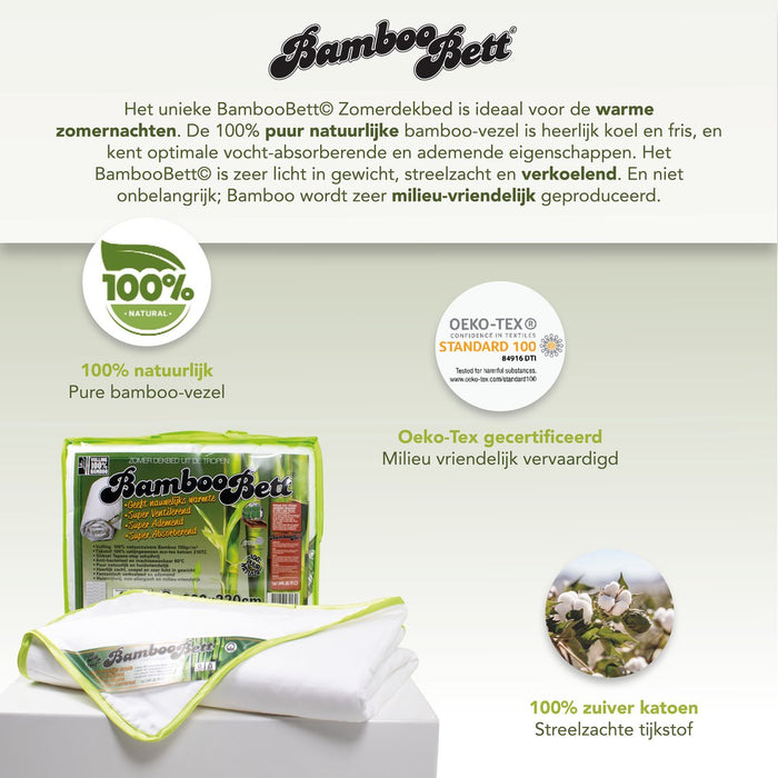 NachtrustOnline - Bamboe - Zomerdekbed - 240x220cm