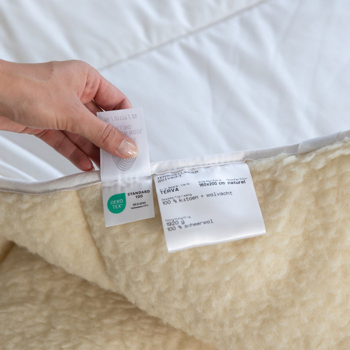 Terschellinger Wolweelde - Zuiver Wollen Matrasoplegger - 160 x 210