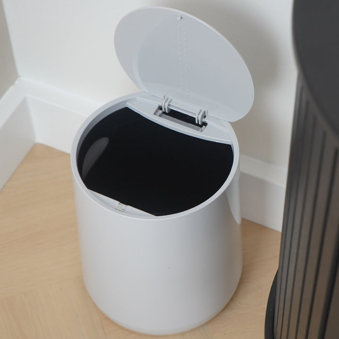 QUVIO Prullenbak modern - Plastic - Grijs