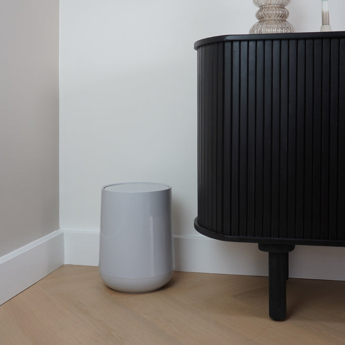 QUVIO Prullenbak modern - Plastic - Grijs