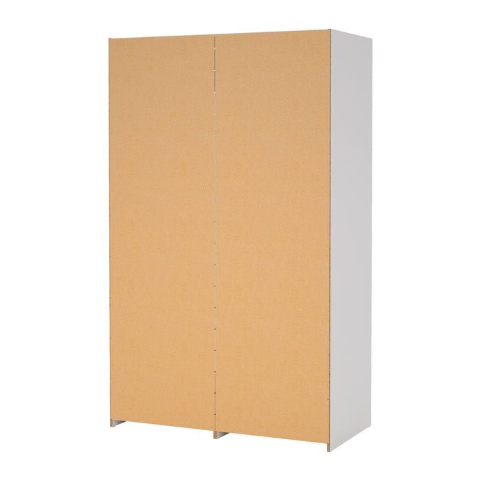 by fonQ basic Slim Kledingkast - B 121,2 cm - Eiken met witte rand