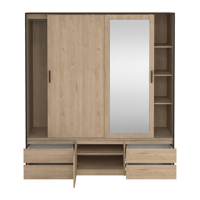 by fonQ basic Slim Kledingkast - B 181,4 - Eiken