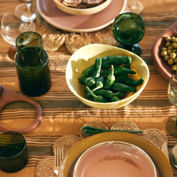 HKliving Patio Schaal Ø 22,5 cm - Mustard