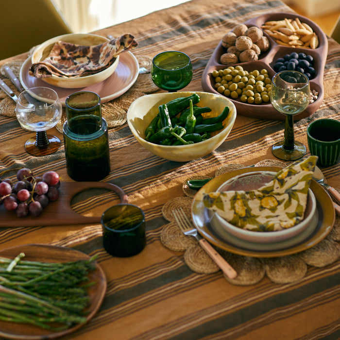 HKliving Patio Schaal Ø 22,5 cm - Mustard