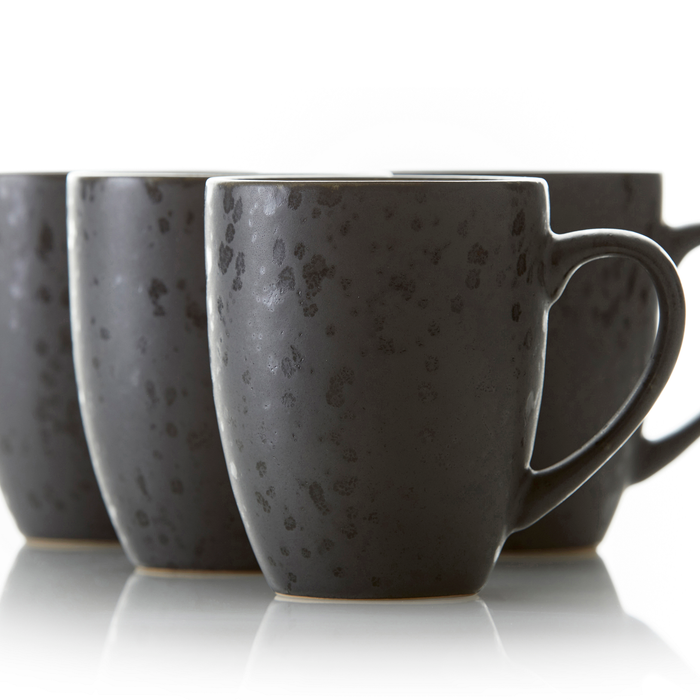 Bitz Mokken Gastro Zwart|multi Blauw 300 ml - 4 Stuks