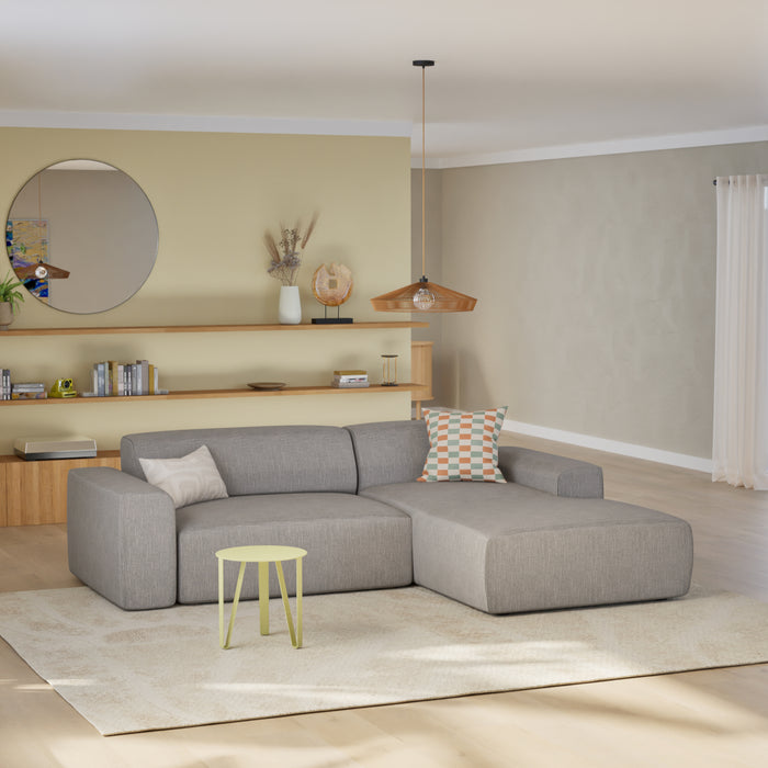 NADUVI Collection Nina Hoekbank Rechts - Linnen - Donkergrijs