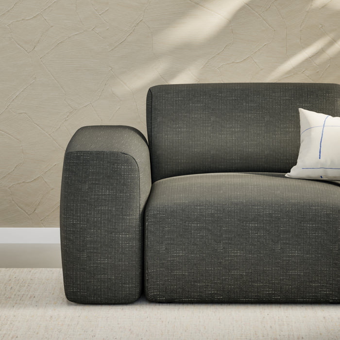 NADUVI Collection Nina Hoekbank Rechts - Linnen - Antraciet