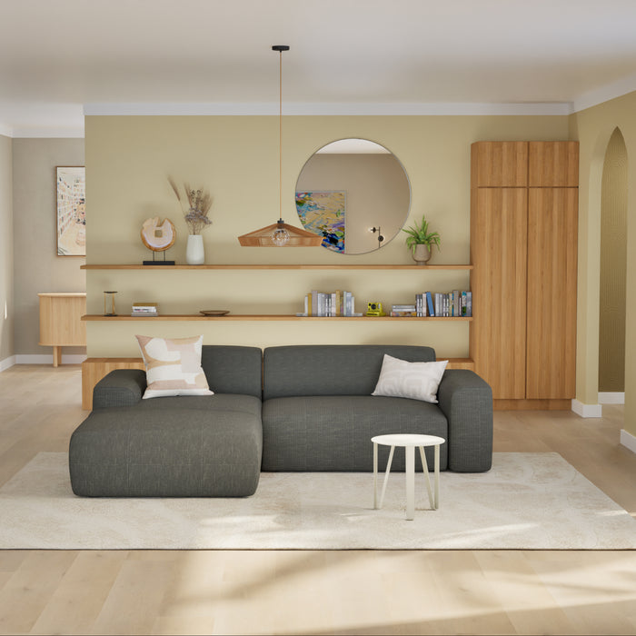 NADUVI Collection Nina Hoekbank Links - Linnen - Antraciet