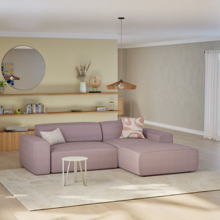 NADUVI Collection Nina Hoekbank Rechts - Velvet - Lila