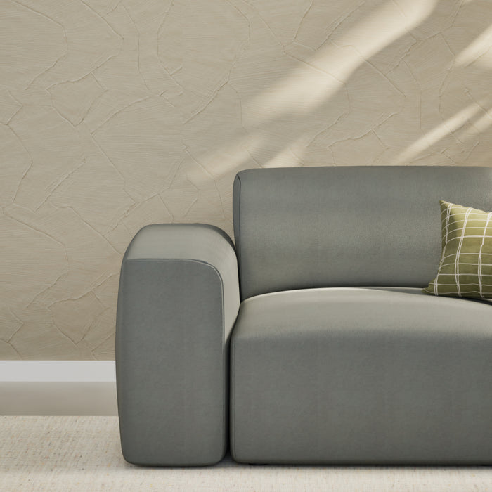 NADUVI Collection Nina Hoekbank Rechts - Velvet - Lichtgrijs