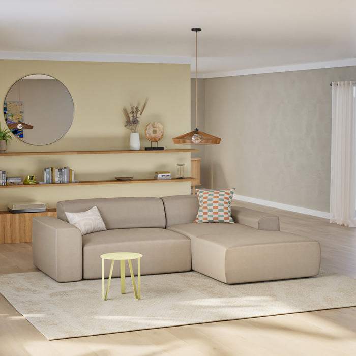 NADUVI Collection Nina Hoekbank Rechts - Velvet - Taupe