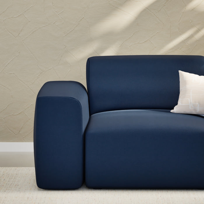 NADUVI Collection Nina Hoekbank Rechts - Velvet - Blauw