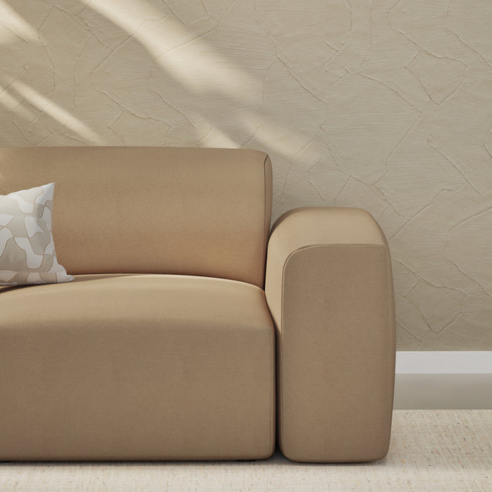 NADUVI Collection Nina Hoekbank Links - Velvet - Camel bruin