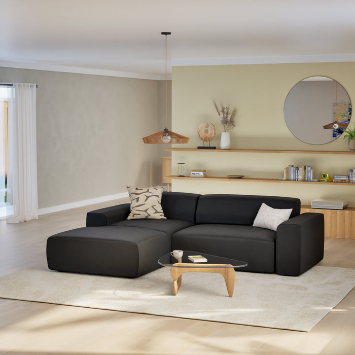 NADUVI Collection Nina Hoekbank Links - Velvet - Zwart