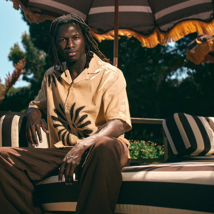 HKliving Teak Daybed - Straciatella