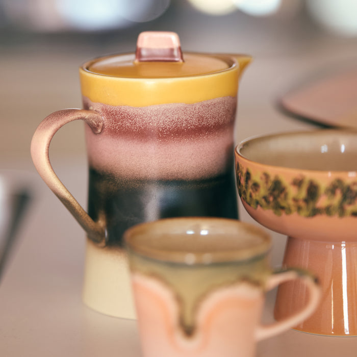 HKliving 70's Ceramics Theepot - Sunset
