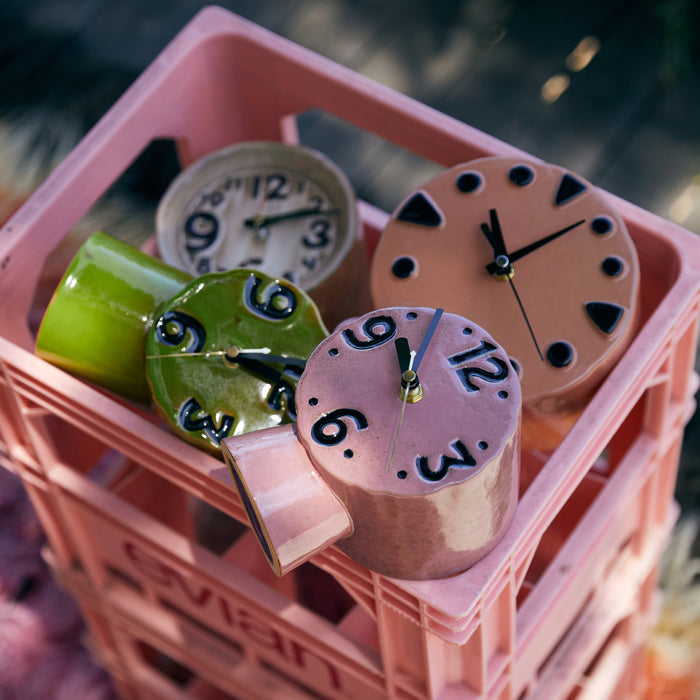 HKliving Retro Ceramics Tafelklok - Pink