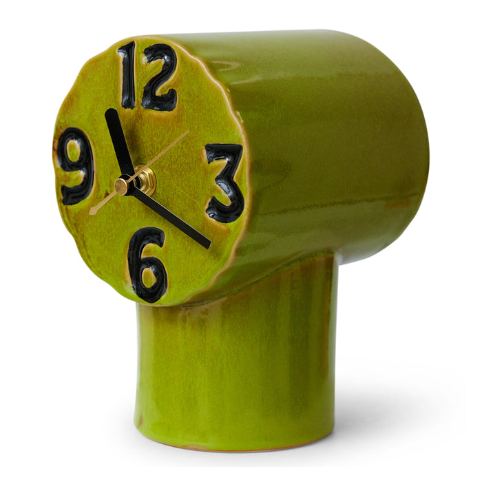 HKliving Retro Ceramics Tafelklok - Olive