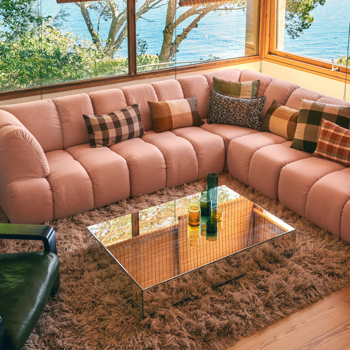 HKliving Wave Bank Element - Hoekstuk Links - Wise Blossom