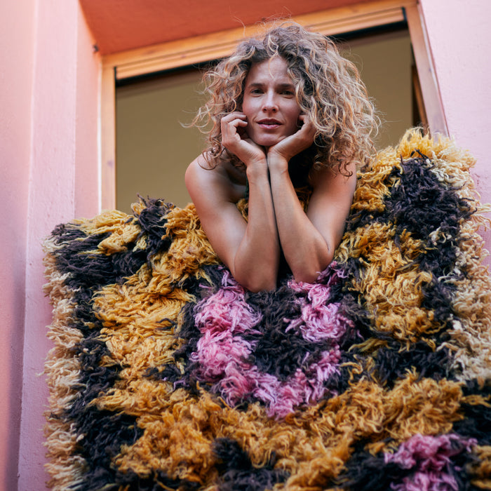 HKliving Fluffy Vloerkleed 80 x 350 cm - South Beach