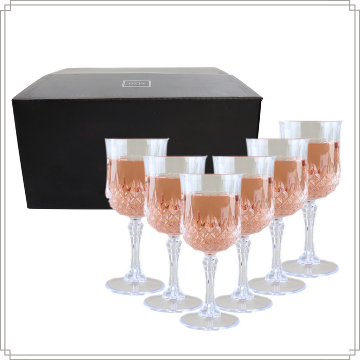 Alpina Kunststof Wijnglazen Set van 6 200ml Kristallook