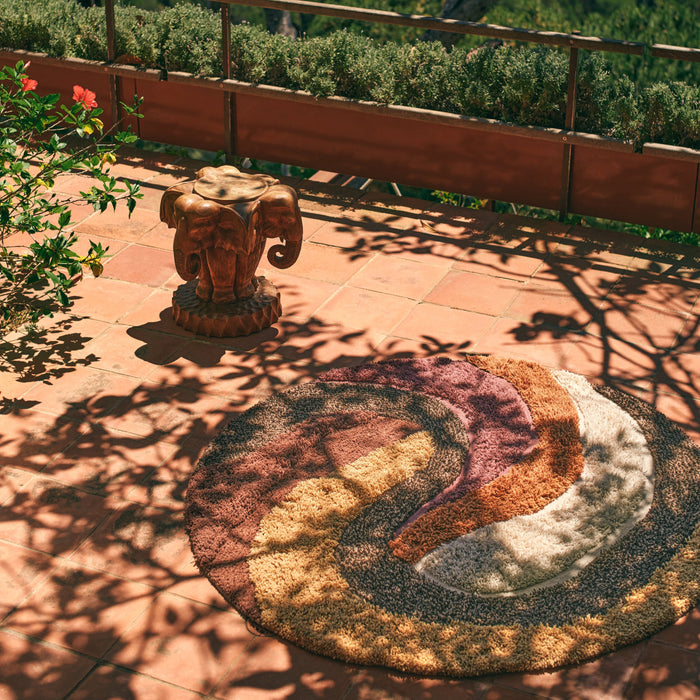 HKliving Tufted Vloerkleed Ø 150 cm - Melange