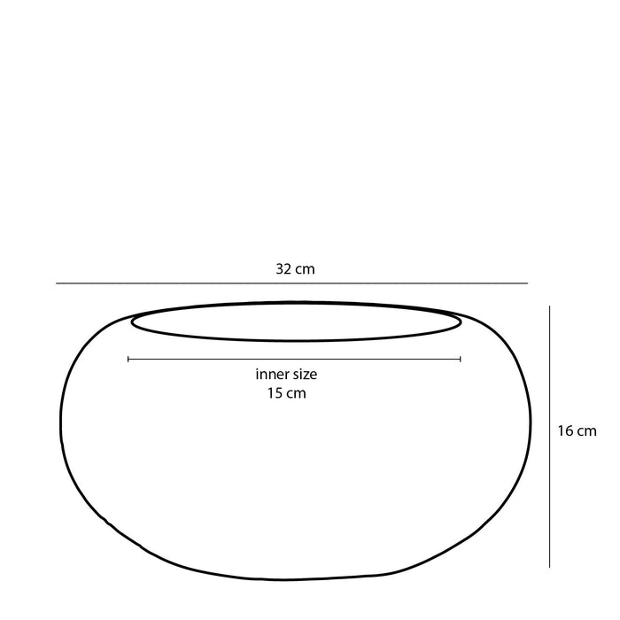 Mica Decorations Gabriel Plantenschaal - H16 x Ø32 cm - Bordeaux